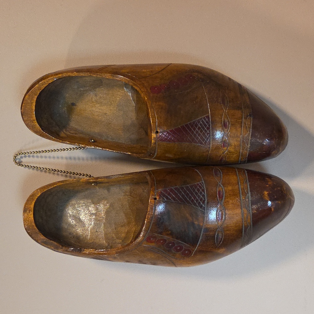 Handcrafted Wooden Clogs Decor